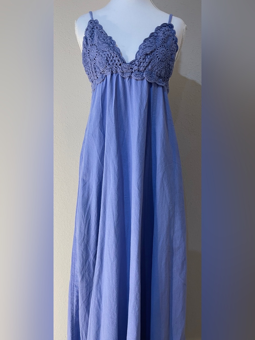 FREE PEOPLE Lovey Maxi Dress Periwinkle Purple Size Small New With Tags - Picture 5 of 8
